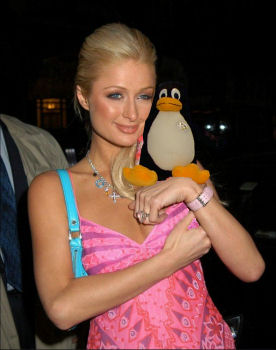 Paris Hilton and Tux